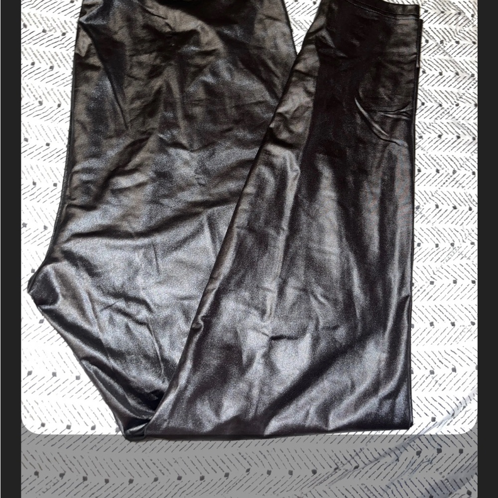 Black Faux Leather Pants